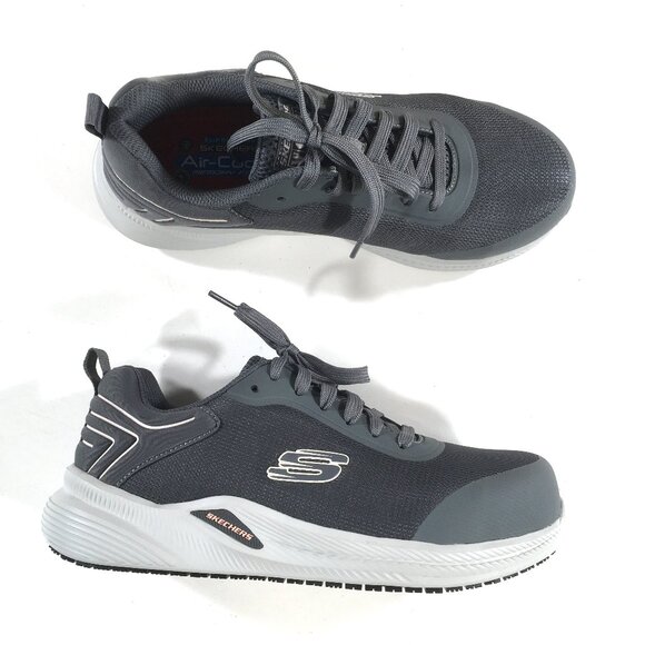 Skechers Work: Carbix - Nia Safety Toe Work Sneakers Womens Size 9 Gray 108228 - Picture 1 of 9